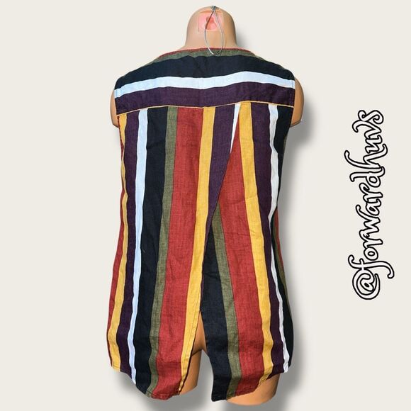 Ellen Tracy 100% Linen Sleeveless Split Back Top – Size Medium - Picture 5 of 9